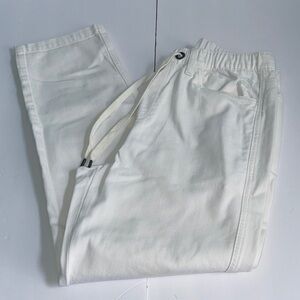 Aerie crop white jeans